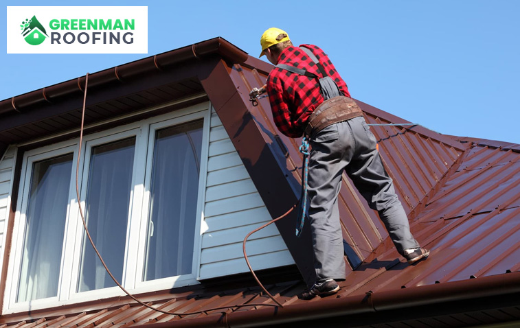 Flat Roof Repair Work In Progress